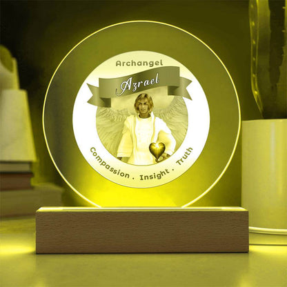 USB Circle Acrylic LED Light  - Archangel Azrael