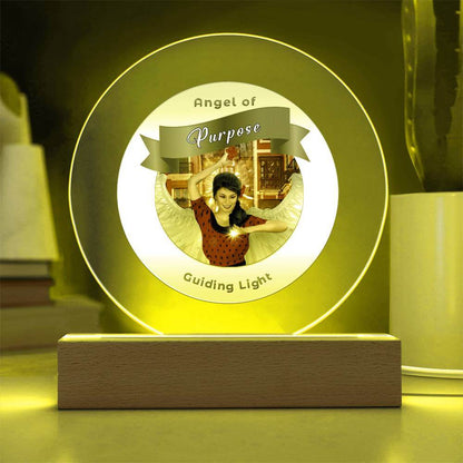 USB Circle Acrylic LED Light - Angel -Purpose