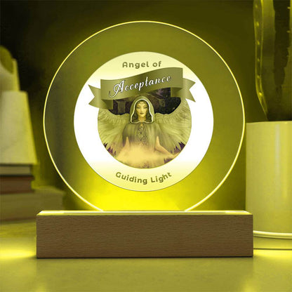 USB Circle Acrylic LED Light - Angel - Acceptance