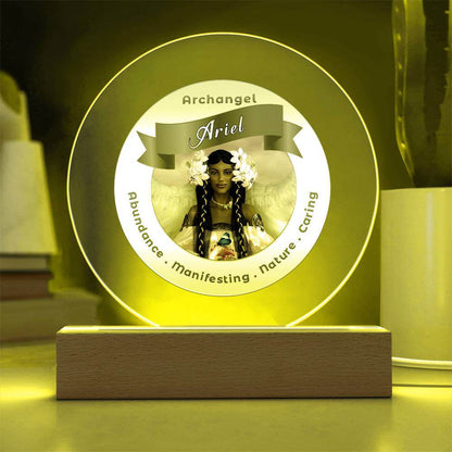 USB Circle Acrylic LED Light  - Archangel Ariel 2
