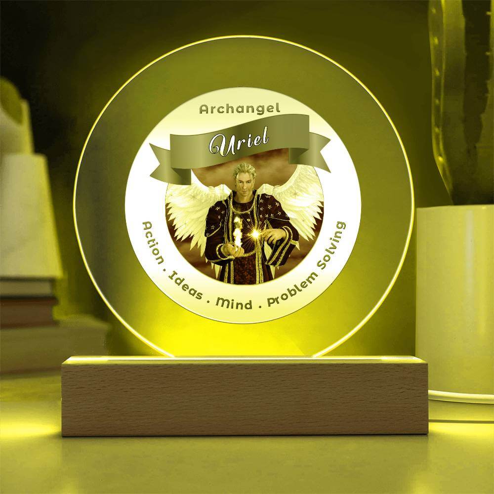 USB Circle Acrylic LED Light -  Archangel Uriel