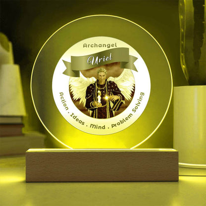 USB Circle Acrylic LED Light -  Archangel Uriel
