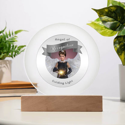 USB Circle Acrylic LED Light  -Guardian Angel - Recognition