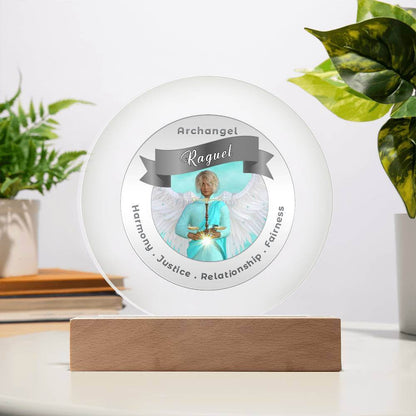 USB Circle Acrylic LED Light  - Archangel Raguel