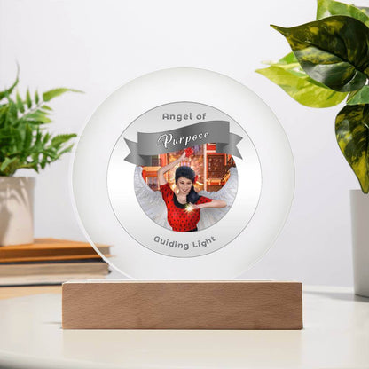 USB Circle Acrylic LED Light - Angel -Purpose
