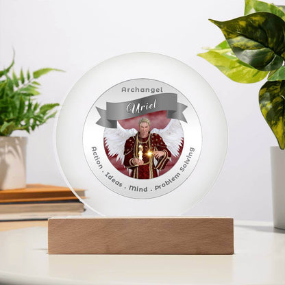 USB Circle Acrylic LED Light -  Archangel Uriel
