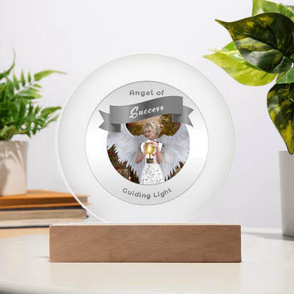 USB Circle Acrylic LED Light  -Guardian Angel - Success