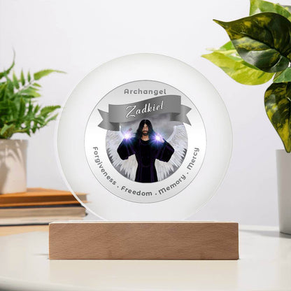 USB Circle Acrylic LED Light  - Archangel Zadkiel