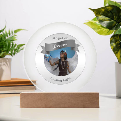 USB Circle Acrylic LED Light  -Guardian Angel - Dreams
