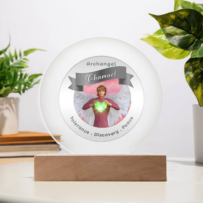 USB Circle Acrylic LED Light -  Archangel Chamuel