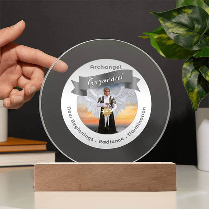 USB Circle Acrylic LED Light  -  Archangel Gazadiel
