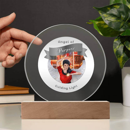 USB Circle Acrylic LED Light - Angel -Purpose