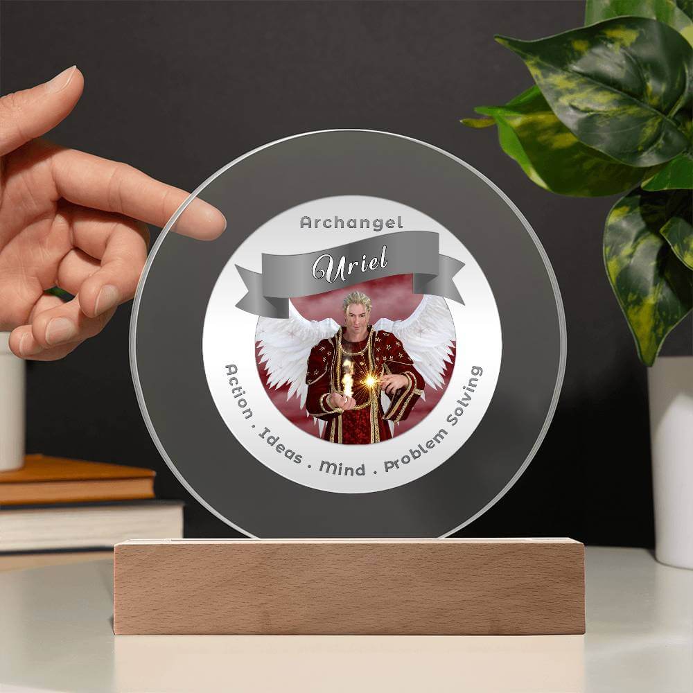 USB Circle Acrylic LED Light -  Archangel Uriel