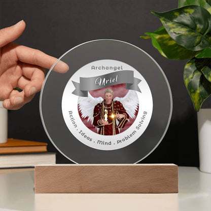 USB Circle Acrylic LED Light -  Archangel Uriel