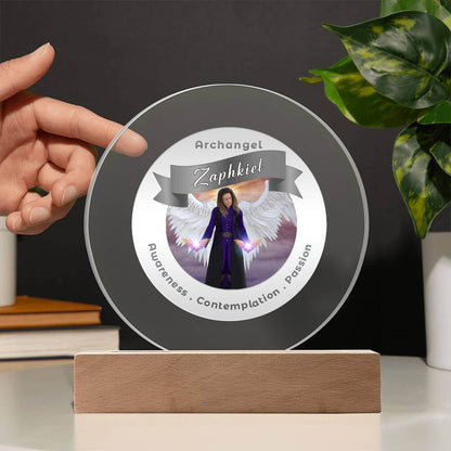 USB Circle Acrylic LED Light  - Archangel Zaphkiel