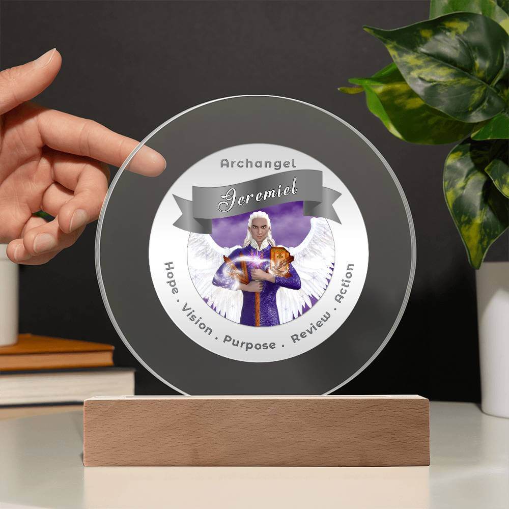 USB Circle Acrylic LED Light  - Archangel Jeremiel