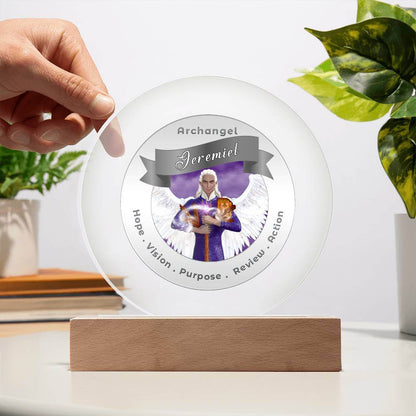 USB Circle Acrylic LED Light  - Archangel Jeremiel