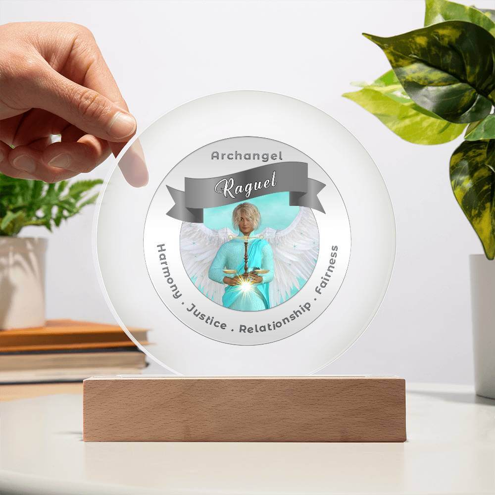 USB Circle Acrylic LED Light  - Archangel Raguel