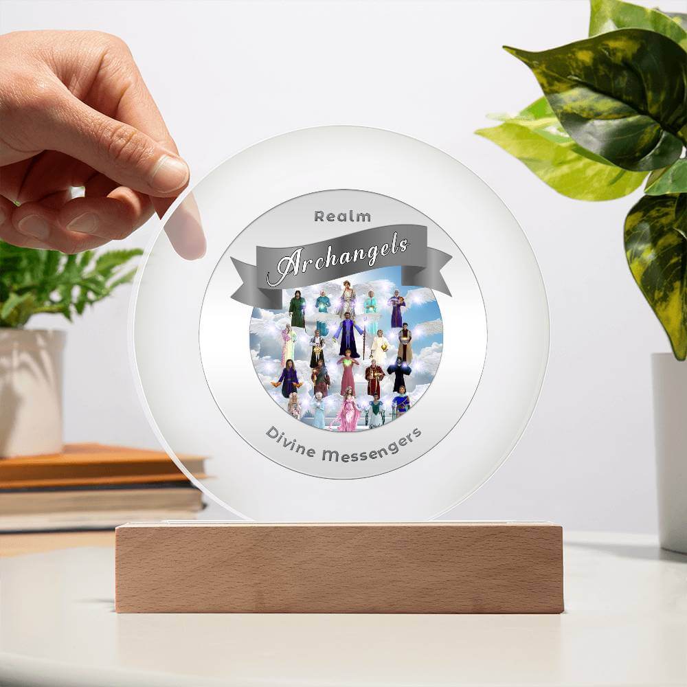 USB Circle Acrylic LED Light - Archangels