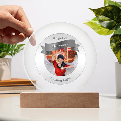 USB Circle Acrylic LED Light - Angel -Purpose