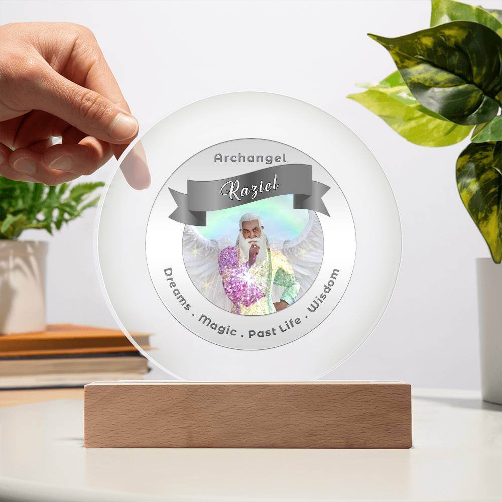 USB Circle Acrylic LED Light  -  Archangel Raziel