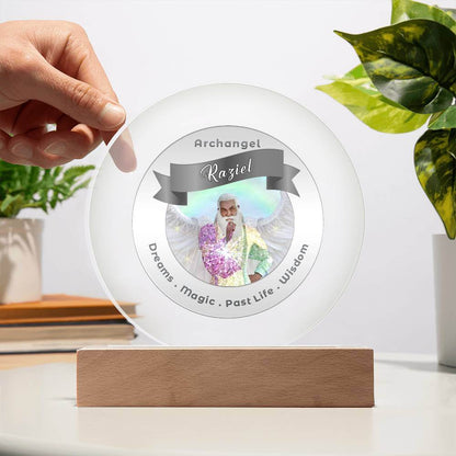 USB Circle Acrylic LED Light  -  Archangel Raziel