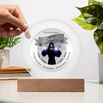 USB Circle Acrylic LED Light  - Archangel Zadkiel