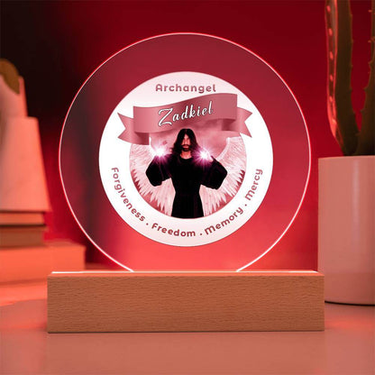 USB Circle Acrylic LED Light  - Archangel Zadkiel
