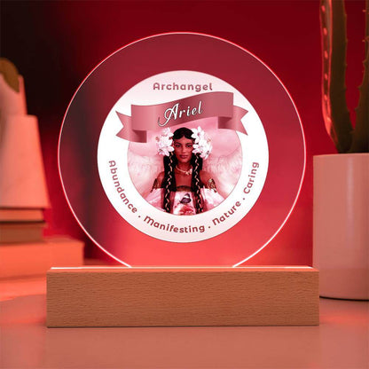 USB Circle Acrylic LED Light  - Archangel Ariel 2