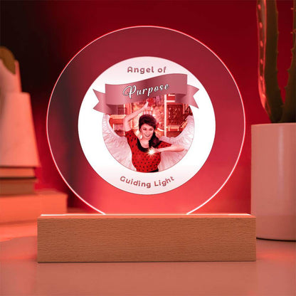 USB Circle Acrylic LED Light - Angel -Purpose