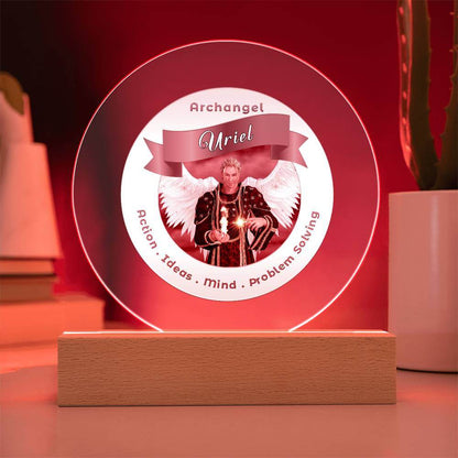 USB Circle Acrylic LED Light -  Archangel Uriel