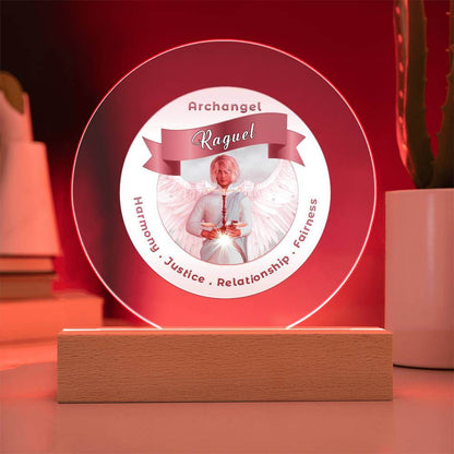 USB Circle Acrylic LED Light  - Archangel Raguel