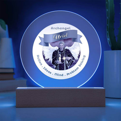 USB Circle Acrylic LED Light -  Archangel Uriel