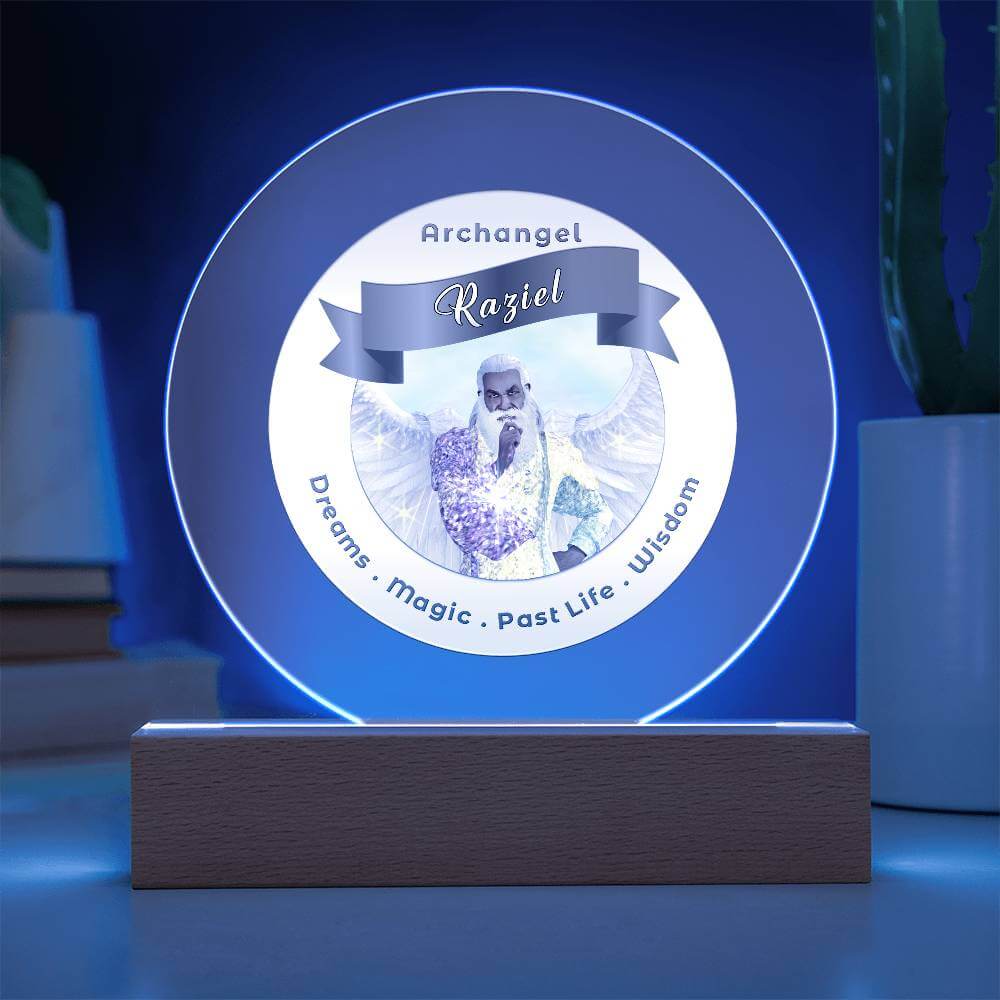 USB Circle Acrylic LED Light  -  Archangel Raziel