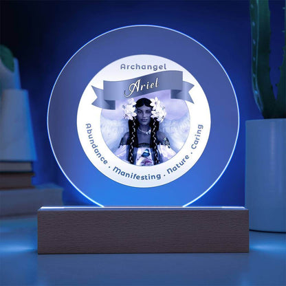 USB Circle Acrylic LED Light  - Archangel Ariel 2