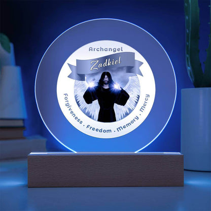 USB Circle Acrylic LED Light  - Archangel Zadkiel