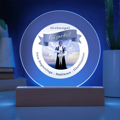 USB Circle Acrylic LED Light  -  Archangel Gazadiel