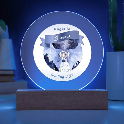 USB Circle Acrylic LED Light  -Guardian Angel - Success
