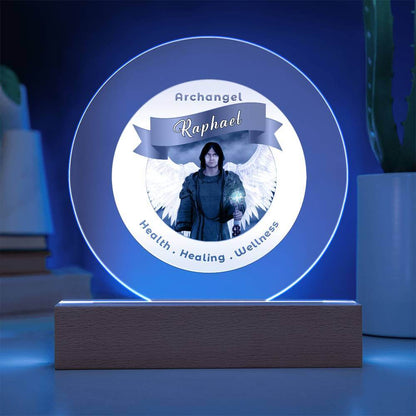 USB Circle Acrylic LED Light  - Archangel Raphael