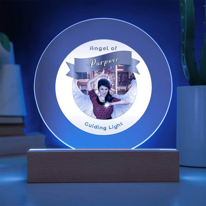 USB Circle Acrylic LED Light - Angel -Purpose