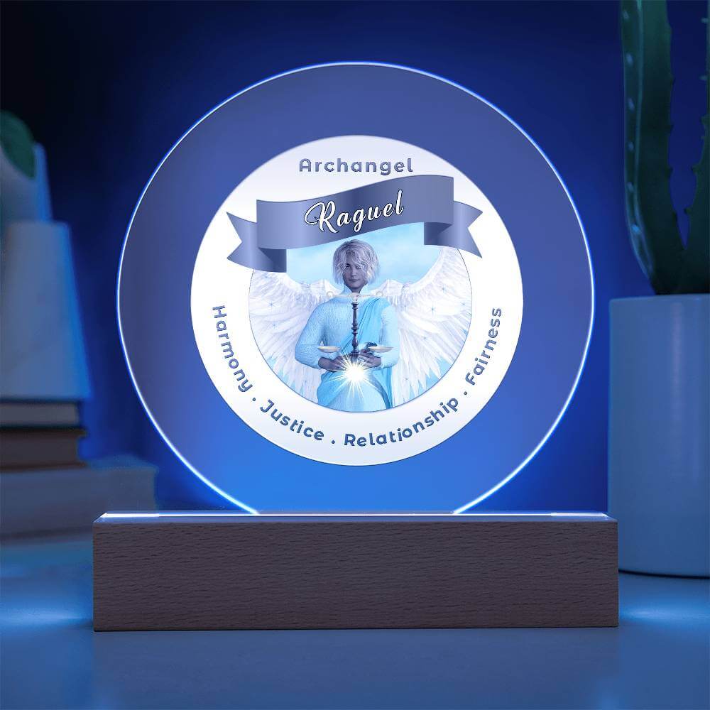 USB Circle Acrylic LED Light  - Archangel Raguel