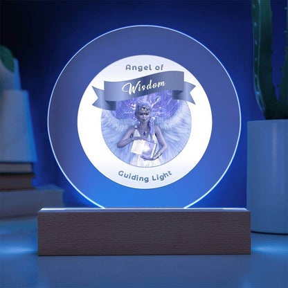 USB Circle Acrylic LED Light - Angel - Wisdom