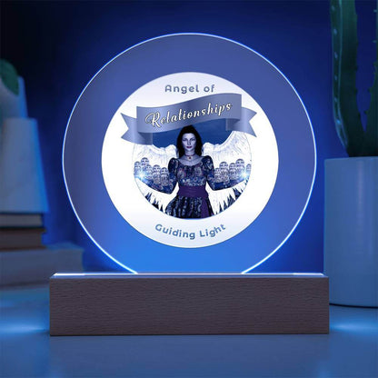 USB Circle Acrylic LED Light  -Guardian Angel - Relationships