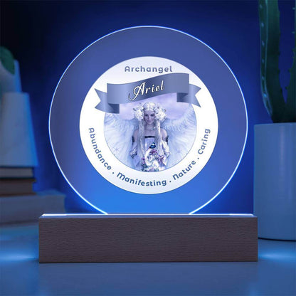 USB Circle Acrylic LED Light  - Archangel Ariel