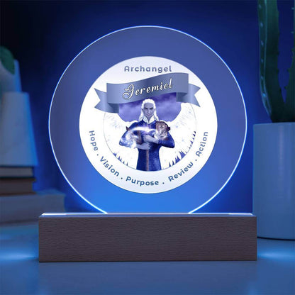 USB Circle Acrylic LED Light  - Archangel Jeremiel