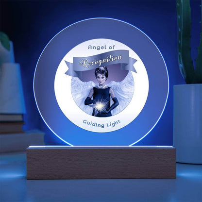 USB Circle Acrylic LED Light  -Guardian Angel - Recognition