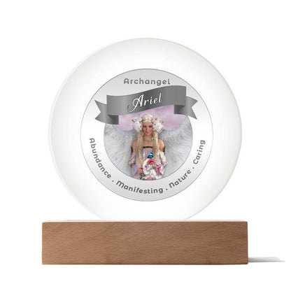 USB Circle Acrylic LED Light  - Archangel Ariel