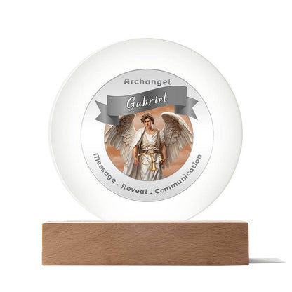 USB Circle Acrylic LED Light  - Archangel Gabriel