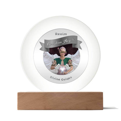 USB Circle Acrylic LED Light  -  Guardian Angels