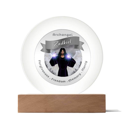 USB Circle Acrylic LED Light  - Archangel Zadkiel